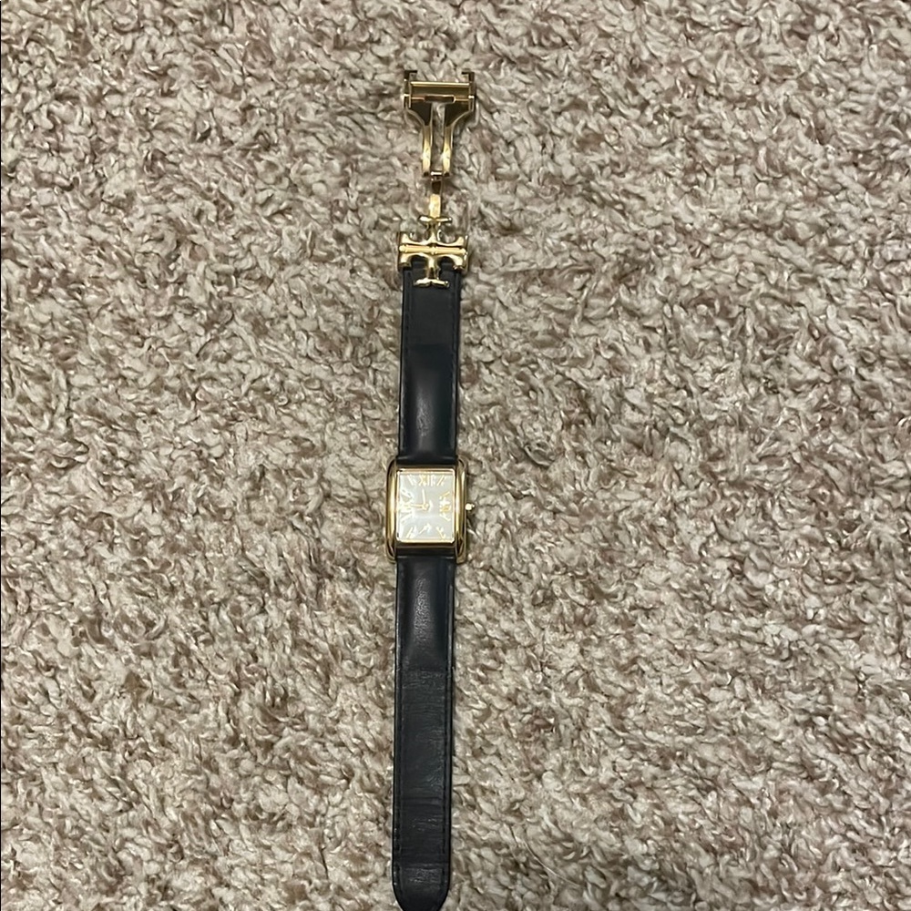 Tory Burch Black and Gold Watch